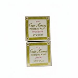 Avon Turn-of-Century Powder Sachet Decanter Set
